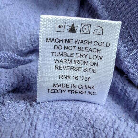 Teddy Fresh Pastel Hoodie XL Bear Patch Colorblock Patchwork Cotton Unisex Bear - Picture 3 of 13